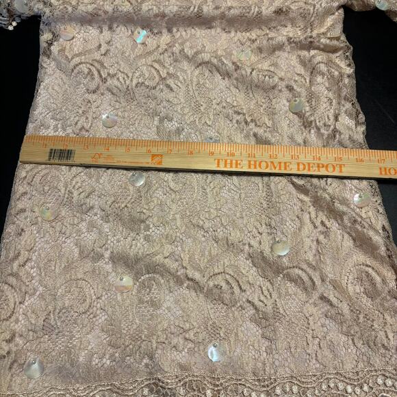 Ricki Lang for Nuit Vintage Union Made USA Drop Waist Dress Size 10 Mother Bride - Picture 4 of 7